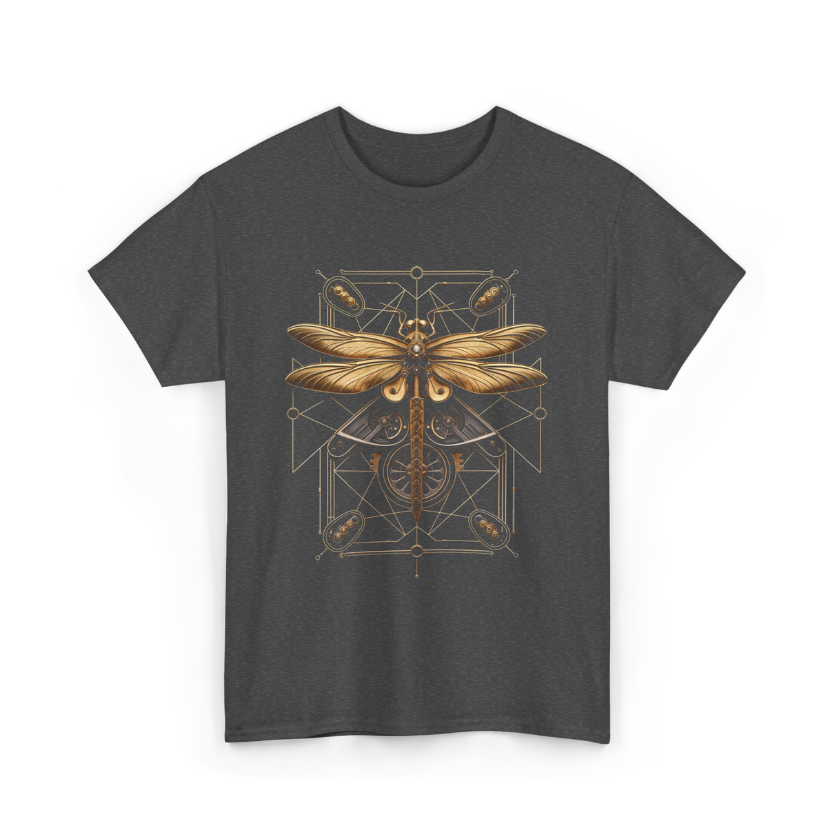 Steampunk Dragonfly Steampunk Art T-Shirt - Dark Heather