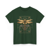 Steampunk Dragonfly Steampunk Art T-Shirt - Forest Green