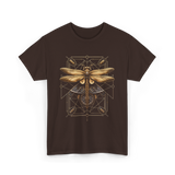 Steampunk Dragonfly Steampunk Art T-Shirt - Dark Chocolate