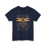 Steampunk Dragonfly Steampunk Art T-Shirt - Navy