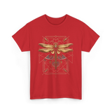 Steampunk Dragonfly Steampunk Art T-Shirt - Red