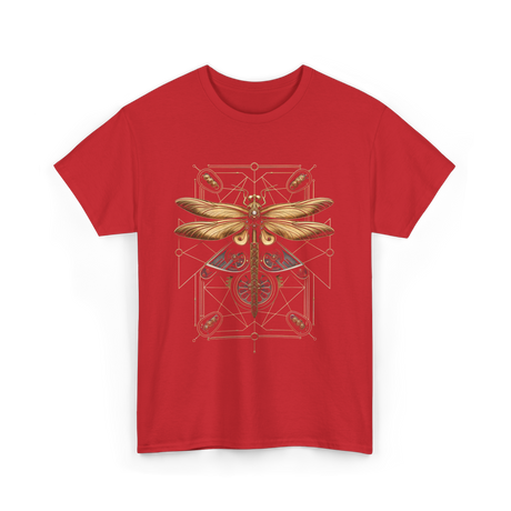 Steampunk Dragonfly Steampunk Art T-Shirt - Red