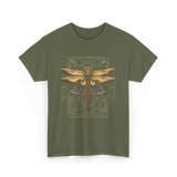 Steampunk Dragonfly Steampunk Art T-Shirt - Military Green