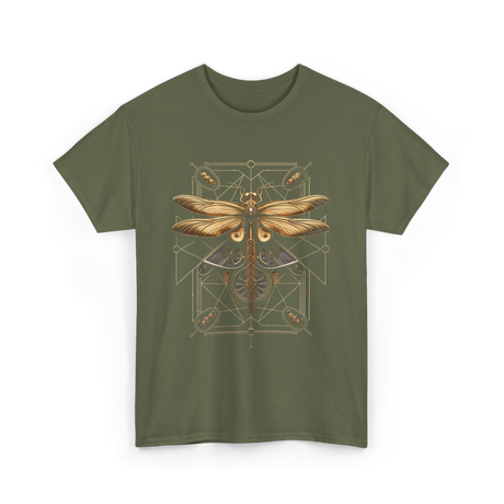 Steampunk Dragonfly Steampunk Art T-Shirt - Military Green