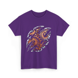 Steampunk Gears Mechanical Design T-Shirt - Purple