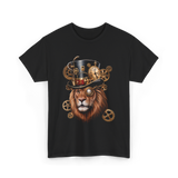 Steampunk Lion Lion Head Steampunk T-Shirt - Black