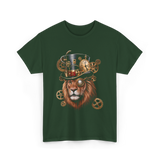 Steampunk Lion Lion Head Steampunk T-Shirt - Forest Green