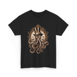 Steampunk Octopus Art Octopus T-Shirt - Black