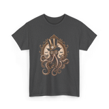 Steampunk Octopus Art Octopus T-Shirt - Dark Heather