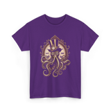 Steampunk Octopus Art Octopus T-Shirt - Purple