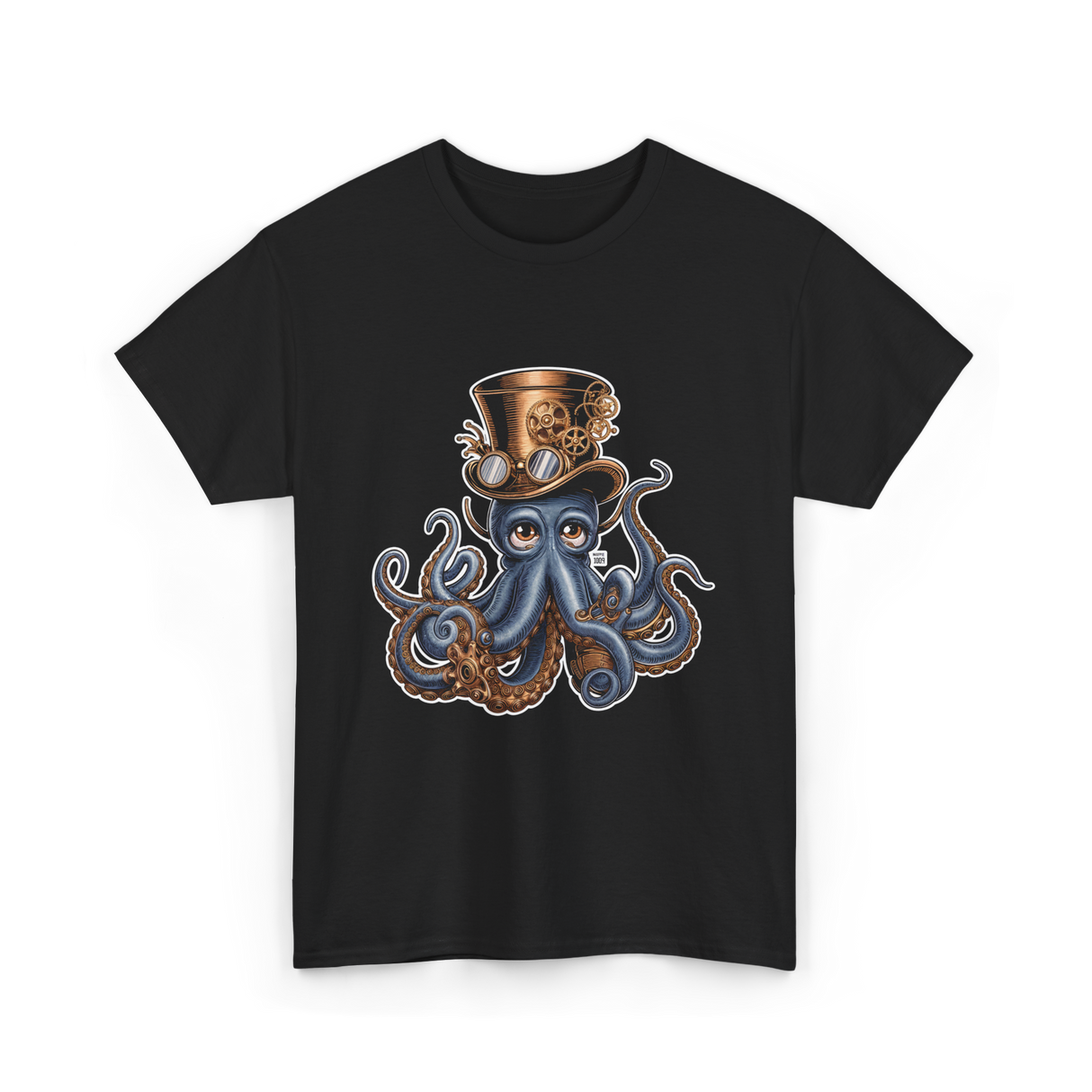 Steampunk Octopus Octopus Art T-Shirt - Black