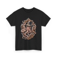 Steampunk Octopus Vintage Art T-Shirt - Black