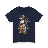 Steampunk Penguin Penguin Lover T-Shirt - Navy