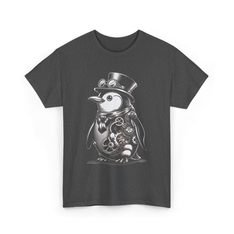 Steampunk Penguin Penguin Lover T-Shirt - Dark Heather