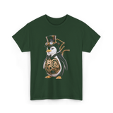 Steampunk Penguin Penguin Lover T-Shirt - Forest Green