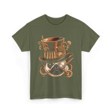 Steampunk Pug Dog Steampunk Pug T-Shirt - Military Green