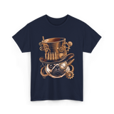 Steampunk Pug Dog Steampunk Pug T-Shirt - Navy