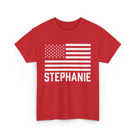 Stephanie Name Personalized Gift T-Shirt - Red