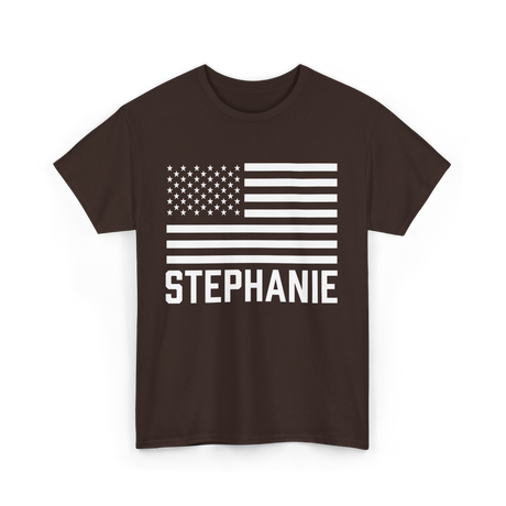 Stephanie Name Personalized Gift T-Shirt - Dark Chocolate