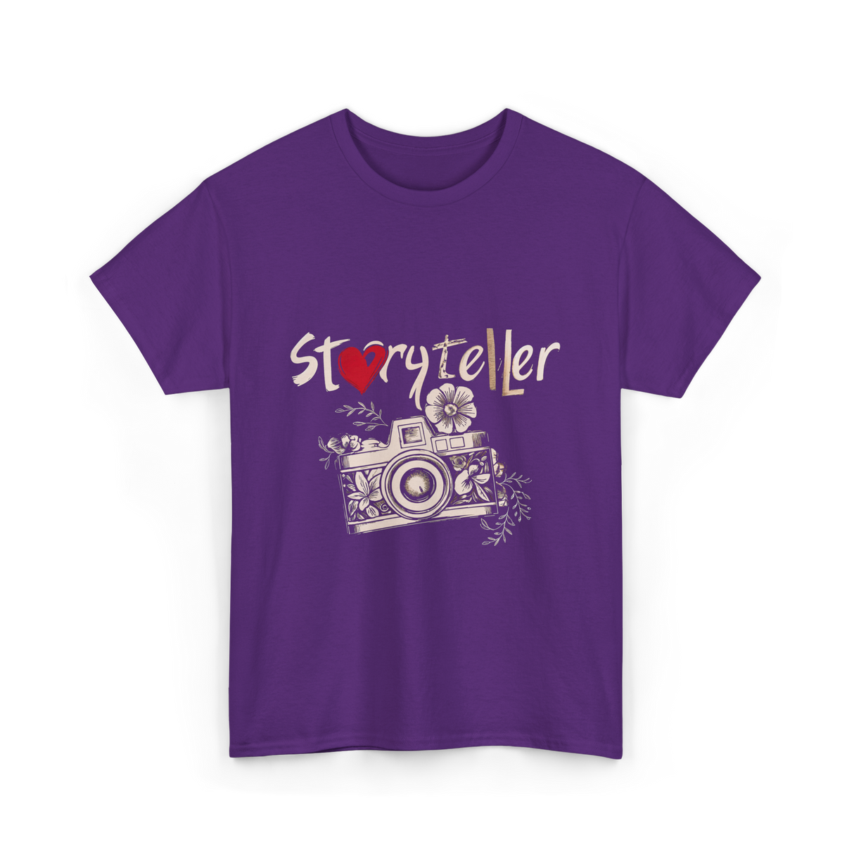 Storyteller Camera Photography T-Shirt - Purple