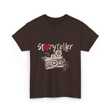 Storyteller Camera Photography T-Shirt - Dark Chocolate