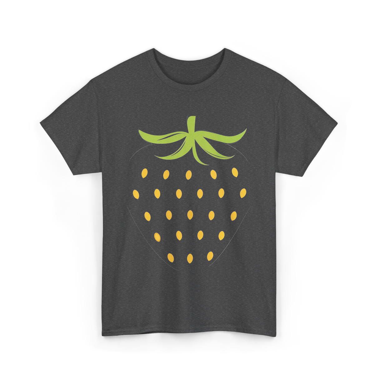 Strawberry Fruit Design Berry T-Shirt - Dark Heather