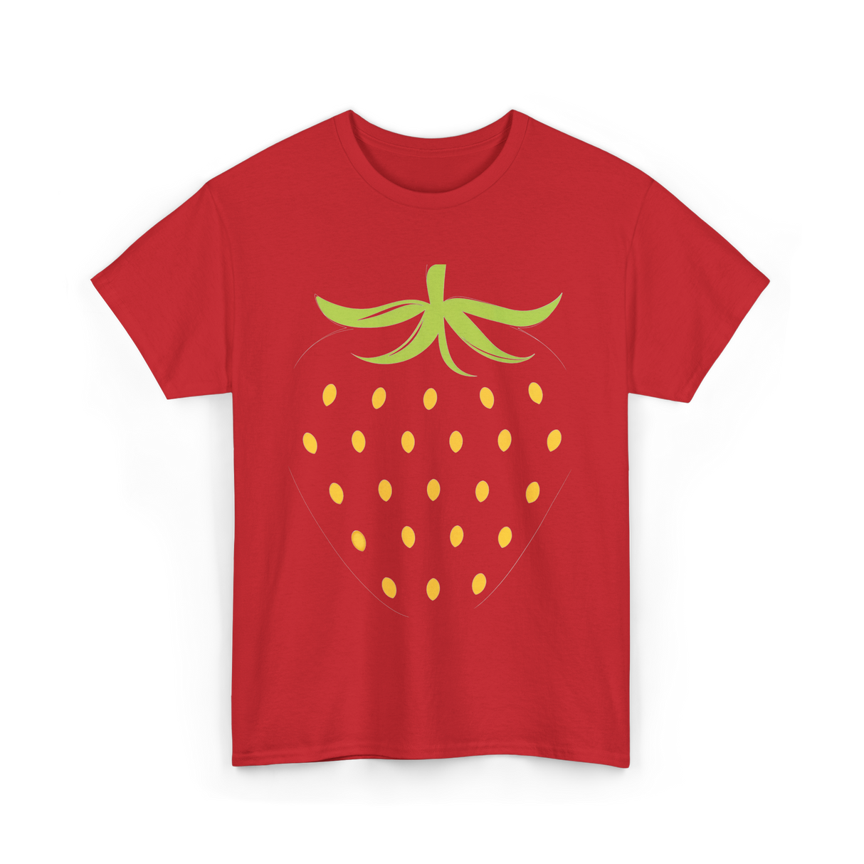 Strawberry Fruit Design Berry T-Shirt - Red