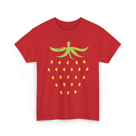 Strawberry Fruit Design Berry T-Shirt - Red