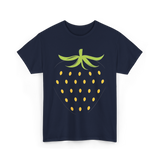 Strawberry Fruit Design Berry T-Shirt - Navy