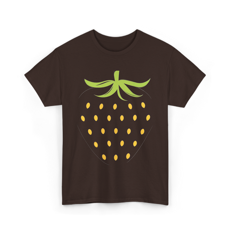 Strawberry Fruit Design Berry T-Shirt - Dark Chocolate