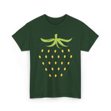 Strawberry Fruit Design Berry T-Shirt - Forest Green