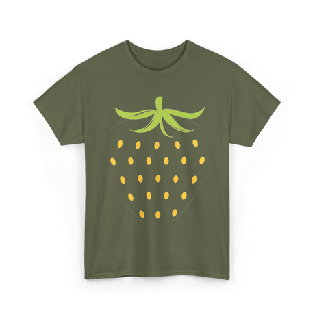 Strawberry Fruit Design Berry T-Shirt - Military Green