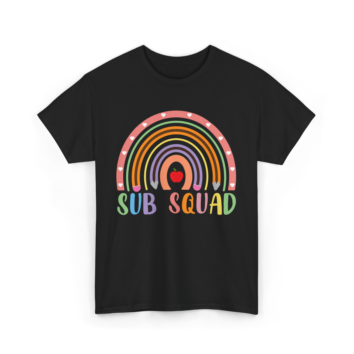 Sub Squad Rainbow Teacher T-Shirt - Black