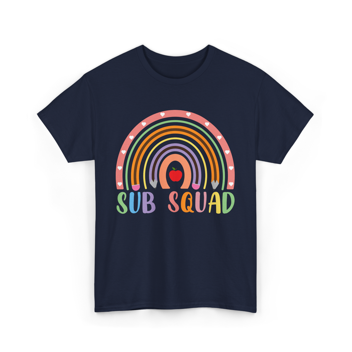 Sub Squad Rainbow Teacher T-Shirt - Navy