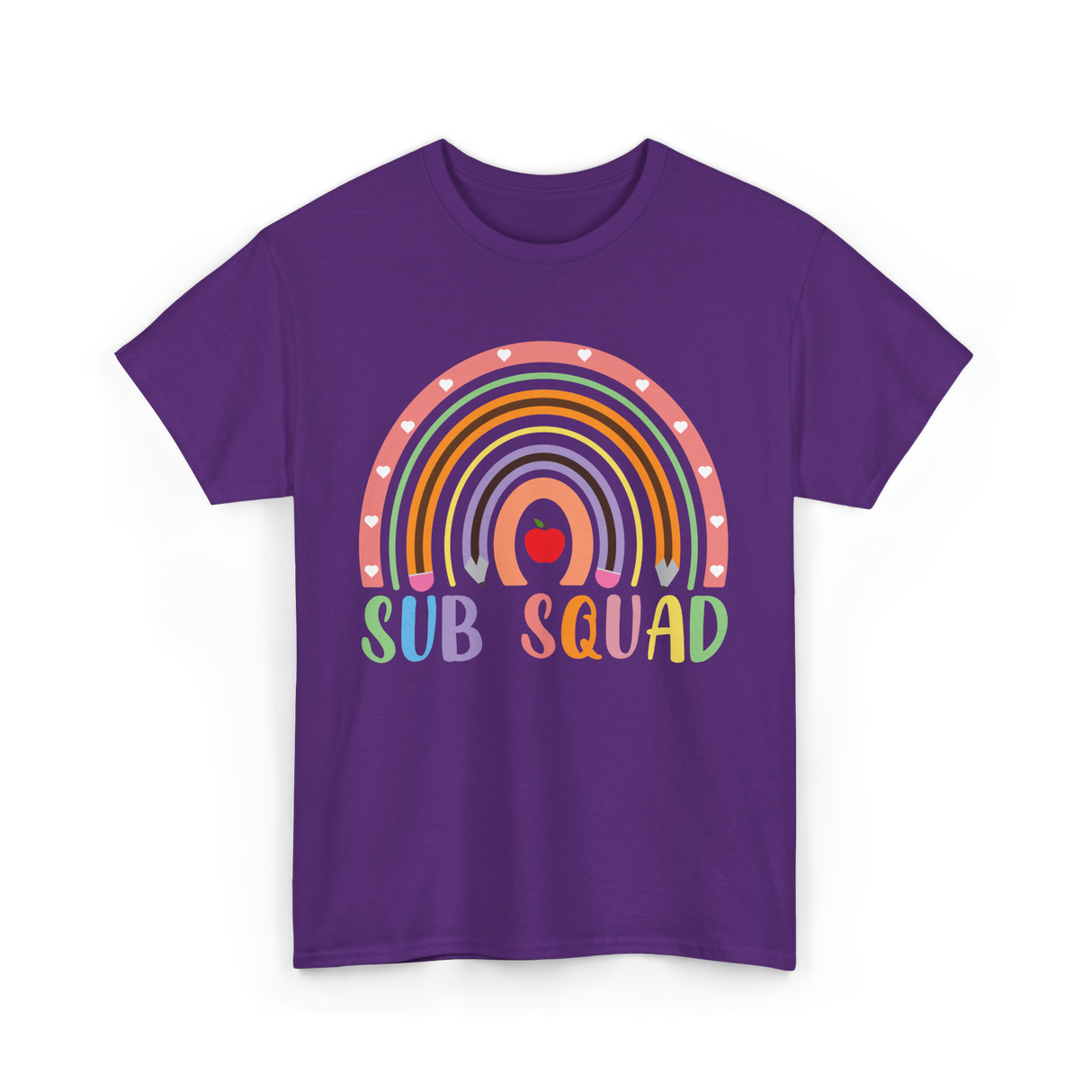 Sub Squad Rainbow Teacher T-Shirt - Purple