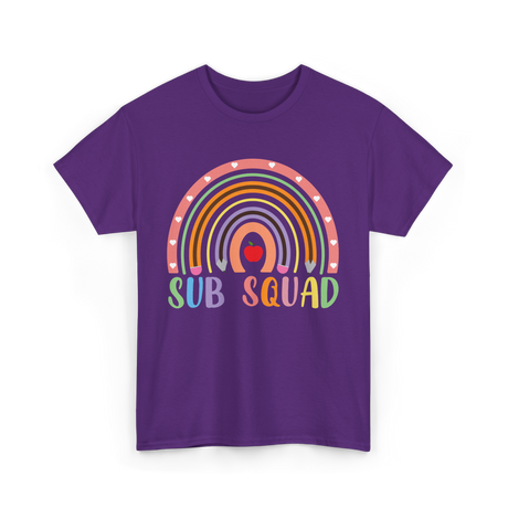 Sub Squad Rainbow Teacher T-Shirt - Purple