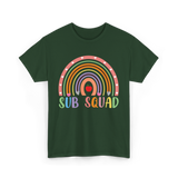 Sub Squad Rainbow Teacher T-Shirt - Forest Green