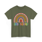 Sub Squad Rainbow Teacher T-Shirt - Military Green