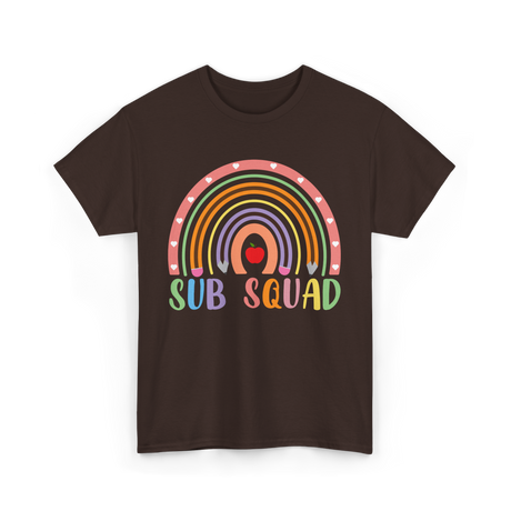 Sub Squad Rainbow Teacher T-Shirt - Dark Chocolate