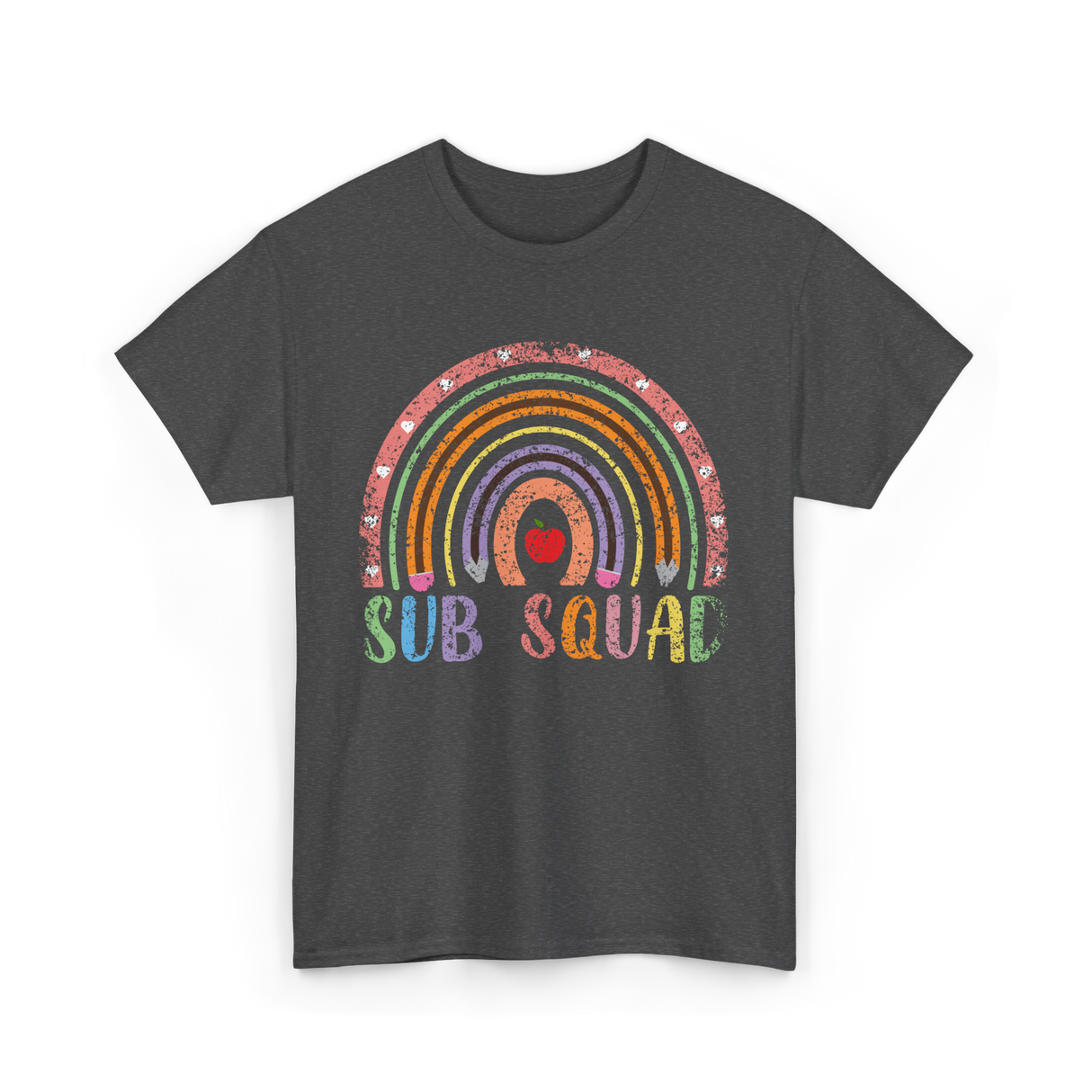 Sub Squad Rainbow Teachers T-Shirt - Dark Heather