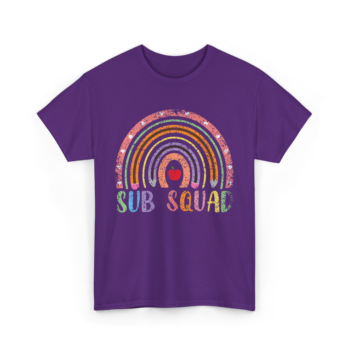 Sub Squad Rainbow Teachers T-Shirt - Purple