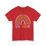 Sub Squad Rainbow Teachers T-Shirt - Red