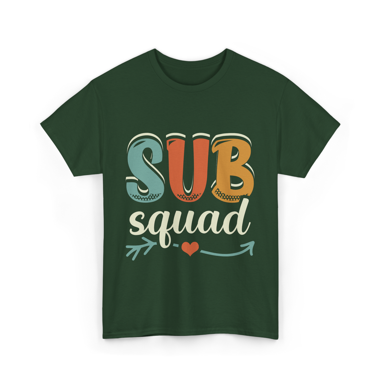 Sub Squad Teacher Education T-Shirt - Forest Green