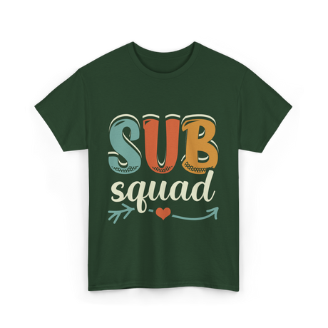 Sub Squad Teacher Education T-Shirt - Forest Green