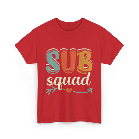 Sub Squad Teacher Education T-Shirt - Red