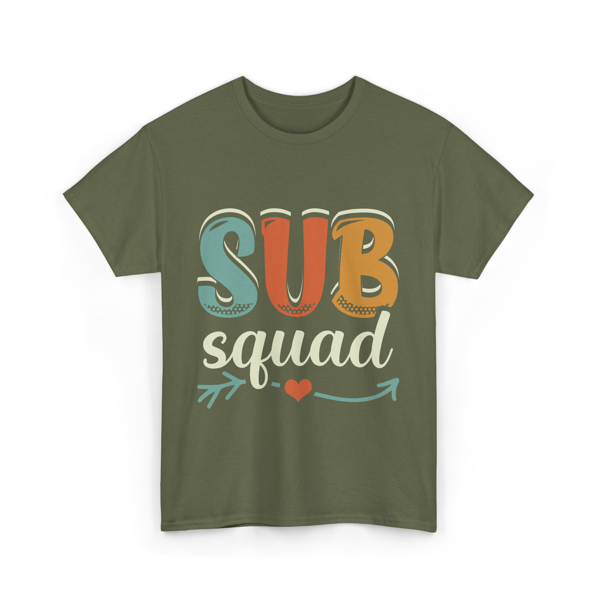 Sub Squad Teacher Education T-Shirt - Military Green