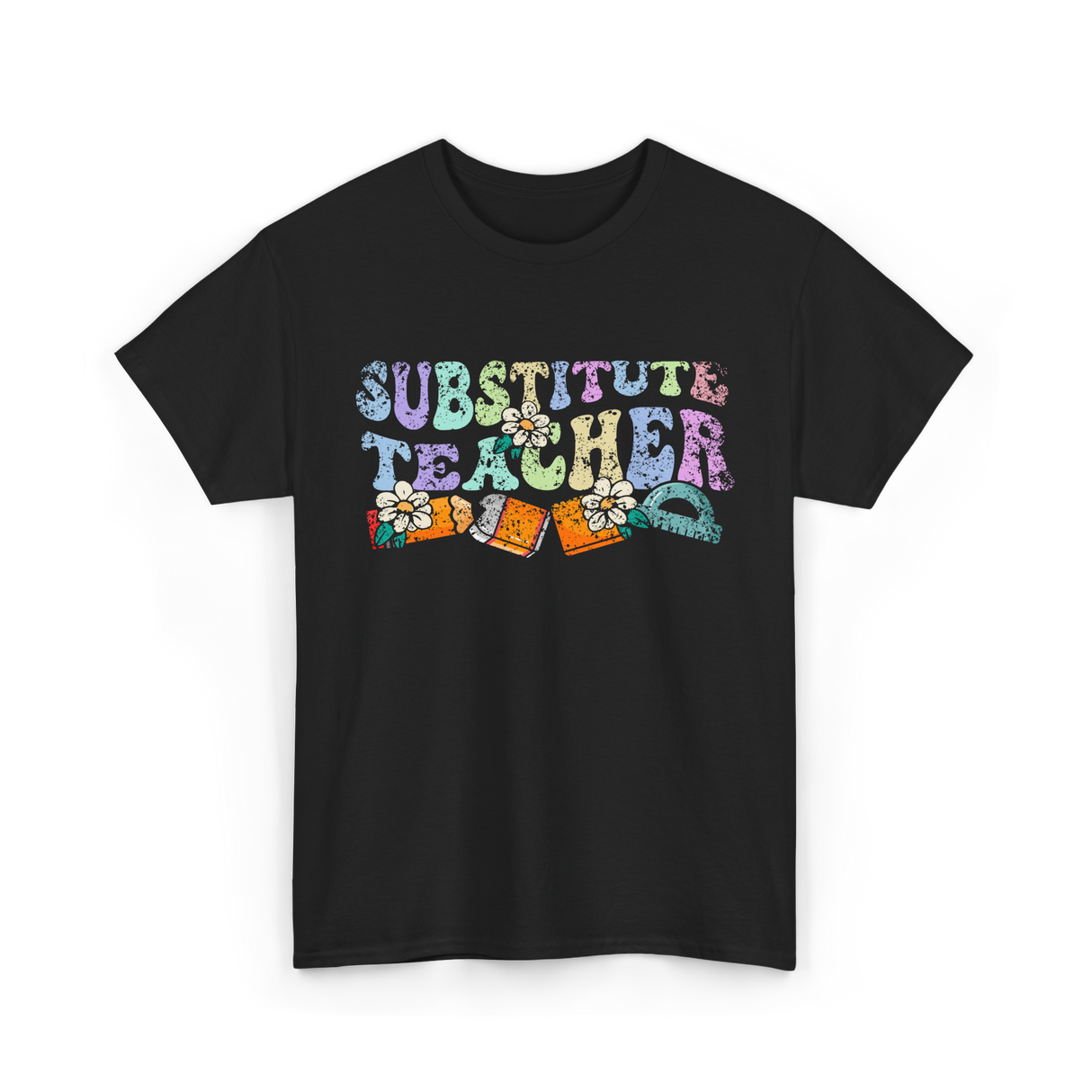 Substitute Teacher Education Teacher T-Shirt - Black