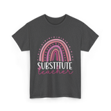 Substitute Teacher Rainbow Teacher T-Shirt - Dark Heather