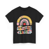 Substitute Teacher Rainbow Teacher T-Shirt - Black