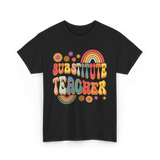 Substitute Teacher Retro Education T-Shirt - Black